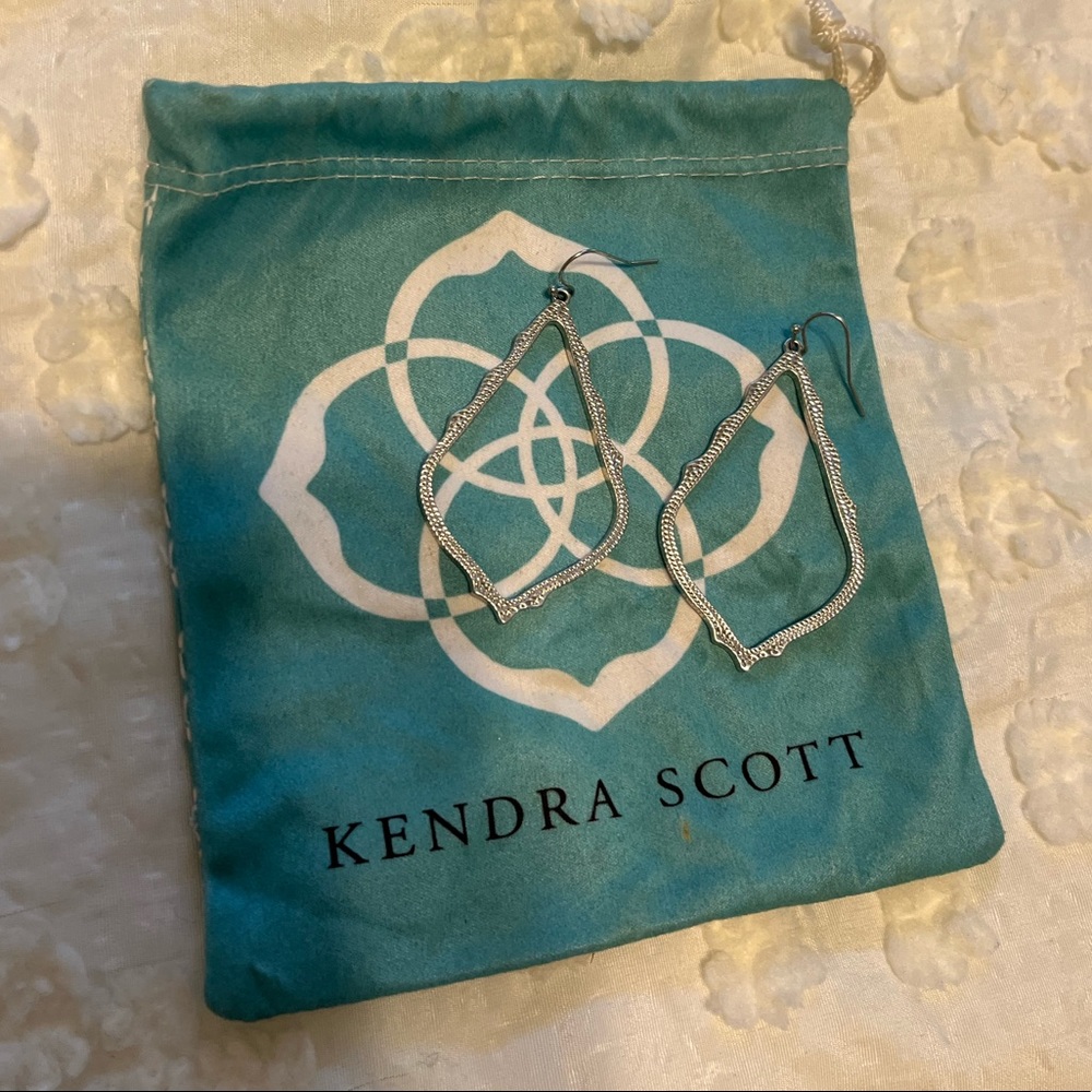 Kendra Scott silver dangle earrings